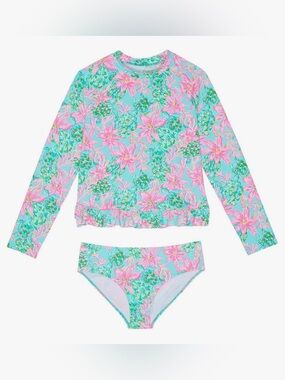 Lilly Pulitzer Girls Ainsley Rashguard Swim Set